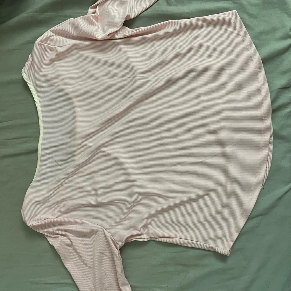 Pink Ribbed Long Sleeve Top - Picture 3 of 3